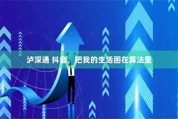 泸深通 抖音，把我的生活困在算法里