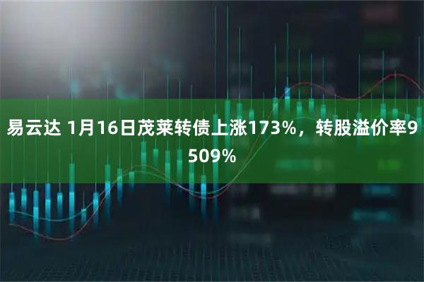 易云达 1月16日茂莱转债上涨173%，转股溢价率9509%